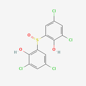 molecular formula C12H6Cl4O3S B1214733 Bithionol sulfoxide CAS No. 844-26-8