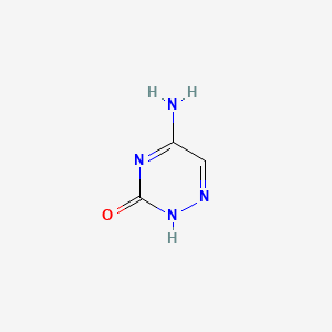 molecular formula C3H4N4O B1214739 5-Amino-1,2,4-triazin-3(2H)-one CAS No. 931-85-1