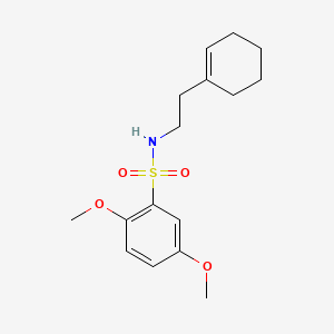 molecular formula C16H23NO4S B1214755 N-[2-(1-cyclohexenyl)ethyl]-2,5-dimethoxybenzenesulfonamide 