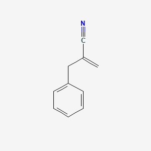 molecular formula C10H9N B1214760 Benzenepropanenitrile, alpha-methylene- 