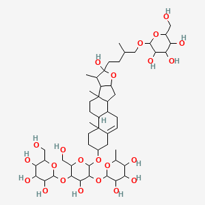 (3beta)-26-(beta-D-Glucopyranosyloxy)-22-hydroxyfurost-5-en-3-yl-O-6-deoxy-alphANLG-L-mannopyranosyl-(1-2)-O-(beta-D-glucopyranosyl-(1-4))-beta-D-glucopyranoside