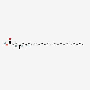 molecular formula C27H54O2 B1214764 2,4,6-Trimethyltetracosanoic acid CAS No. 5691-96-3