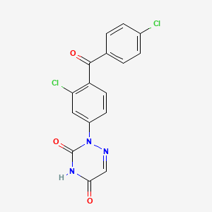 2-[3-Chloro-4-(4-chlorobenzoyl)phenyl]-1,2,4-triazine-3,5(2h,4h)-dione