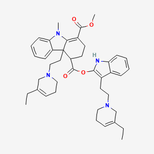 4-{3-[2-(5-Ethyl-3,6-dihydropyridin-1(2h)-yl)ethyl]-1h-indol-2-yl} 1-methyl 4a-[2-(5-ethyl-3,6-dihydropyridin-1(2h)-yl)ethyl]-9-methyl-3,4,4a,9-tetrahydro-2h-carbazole-1,4-dicarboxylate