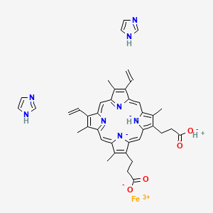 molecular formula C40H40FeN8O4+ B1214800 Ferroporphyrin CAS No. 25875-11-0