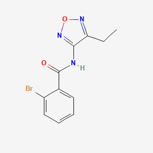 molecular formula C11H10BrN3O2 B12148286 2-bromo-N-(4-ethyl-1,2,5-oxadiazol-3-yl)benzamide 