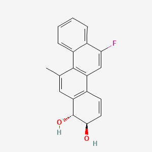 molecular formula C19H15FO2 B1214842 1,2-Chrysenediol, 6-fluoro-1,2-dihydro-11-methyl-, trans- CAS No. 92755-77-6