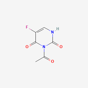 molecular formula C6H5FN2O3 B1214845 2,4(1H,3H)-Pyrimidinedione, 3-acetyl-5-fluoro- CAS No. 75410-15-0