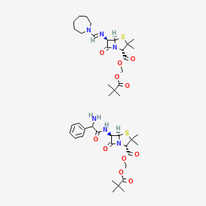 molecular formula C43H62N6O11S2 B1214848 Miraxid CAS No. 98445-47-7