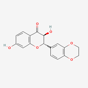 molecular formula C17H14O6 B1214860 3,7-Dihydroxy-2-(1,4-benzodioxan-6-yl)chroman-4-one CAS No. 79986-03-1
