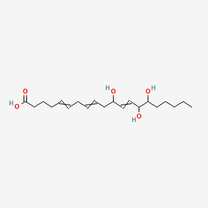 molecular formula C20H34O5 B1214862 11,14,15-Trihydroxyicosa-5,8,12-trienoic acid 