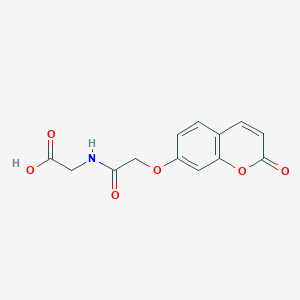 molecular formula C13H11NO6 B12148640 N-{[(2-oxo-2H-chromen-7-yl)oxy]acetyl}glycine 