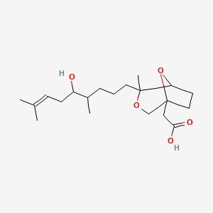 3,8-Dioxabicyclo(3.2.1)octane-1-acetic acid, 4-(4,8-dimethyl-5-hydroxy-7-nonenyl)-4-methyl-