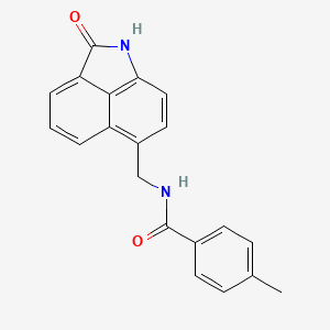 molecular formula C20H16N2O2 B12148688 4-methyl-N-[(2-oxo-1,2-dihydrobenzo[cd]indol-6-yl)methyl]benzamide 