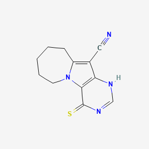 4-Sulfanylidene-1,6,7,8,9,10-hexahydropyrimido[3,4]pyrrolo[3,5-a]azepine-11-carbonitrile