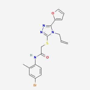 molecular formula C18H17BrN4O2S B12148806 N-(4-bromo-2-methylphenyl)-2-{[5-(furan-2-yl)-4-(prop-2-en-1-yl)-4H-1,2,4-triazol-3-yl]sulfanyl}acetamide 