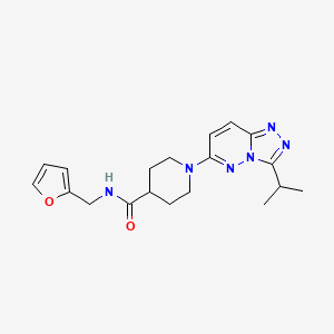 molecular formula C19H24N6O2 B12148962 N-(furan-2-ylmethyl)-1-[3-(propan-2-yl)[1,2,4]triazolo[4,3-b]pyridazin-6-yl]piperidine-4-carboxamide 