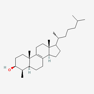 molecular formula C28H48O B1214898 (3S,4R,5S,10S,13R,14R)-4,10,13-trimethyl-17-[(2R)-6-methylheptan-2-yl]-2,3,4,5,6,7,11,12,14,15,16,17-dodecahydro-1H-cyclopenta[a]phenanthren-3-ol 