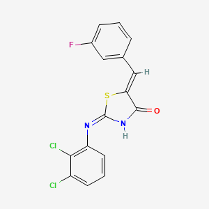 molecular formula C16H9Cl2FN2OS B12148993 (5Z)-2-[(2,3-dichlorophenyl)amino]-5-(3-fluorobenzylidene)-1,3-thiazol-4(5H)-one 