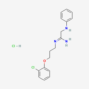 molecular formula C17H21Cl2N3O B1214901 alpha-Anilino-N-2-(3-chlorophenoxy)propylacetamidine CAS No. 68518-39-8