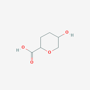 molecular formula C6H10O4 B12149054 5-Hydroxytetrahydro-2H-pyran-2-carboxylic acid 