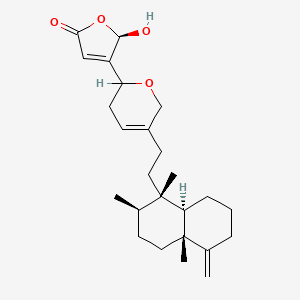 (2R)-3-[5-[2-[(1S,2R,4aR,8aR)-1,2,4a-trimethyl-5-methylidene-3,4,6,7,8,8a-hexahydro-2H-naphthalen-1-yl]ethyl]-3,6-dihydro-2H-pyran-2-yl]-2-hydroxy-2H-furan-5-one