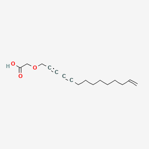 molecular formula C16H22O3 B1214909 Acetic acid, (13-tetradecene-2,4-diynyloxy)- CAS No. 179600-05-6