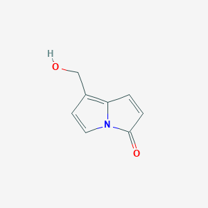 molecular formula C8H7NO2 B121492 7-(hydroxymethyl)-3H-pyrrolizin-3-one CAS No. 154367-62-1