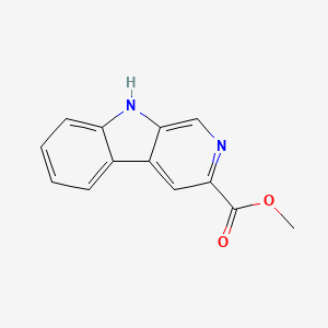 molecular formula C13H10N2O2 B1214925 beta-Carboline-3-carboxylic acid methyl ester CAS No. 69954-48-9