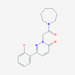 molecular formula C18H20FN3O2 B12149284 2-[2-(azepan-1-yl)-2-oxoethyl]-6-(2-fluorophenyl)pyridazin-3(2H)-one 