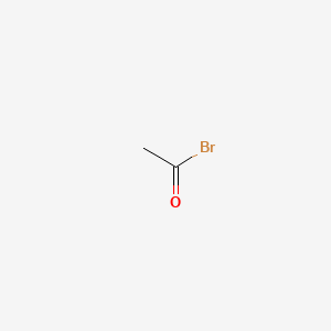 molecular formula C2H3BrO<br>CH3COBr<br>C2H3BrO B1214935 Acetyl bromide CAS No. 506-96-7