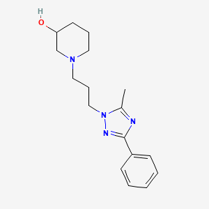 molecular formula C17H24N4O B1214960 3-Piperidinol, 1-(3-(5-methyl-3-phenyl-1H-1,2,4-triazol-1-yl)propyl)- CAS No. 72570-66-2