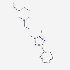 3-Piperidinol, 1-(3-(5-methyl-3-phenyl-1H-1,2,4-triazol-1-yl)propyl)-