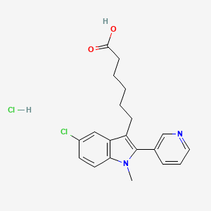 5-Chloro-3-(5-carboxypentyl)-1-methyl-2-(3-pyridyl)indole hydrochloride