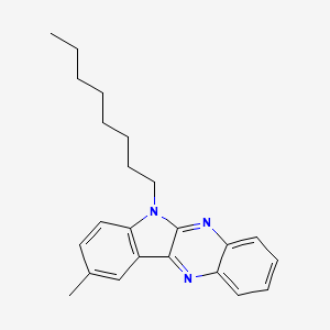 molecular formula C23H27N3 B12149871 2-Methyl-5-octylindolo[2,3-b]quinoxaline 