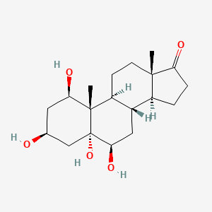 molecular formula C19H30O5 B1214994 1,3,5,6-Tetrahydroxyandrostan-17-one CAS No. 90134-60-4