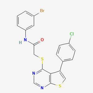 molecular formula C20H13BrClN3OS2 B12149960 N-(3-bromophenyl)-2-{[5-(4-chlorophenyl)thieno[2,3-d]pyrimidin-4-yl]sulfanyl}acetamide 