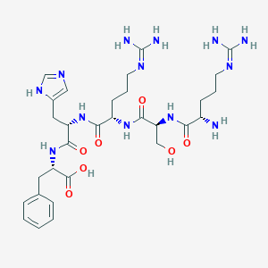 (2S)-2-[[(2S)-2-[[(2S)-2-[[(2S)-2-[[(2S)-2-Amino-5-(diaminomethylideneamino)pentanoyl]amino]-3-hydroxypropanoyl]amino]-5-(diaminomethylideneamino)pentanoyl]amino]-3-(1H-imidazol-5-yl)propanoyl]amino]-3-phenylpropanoic acid
