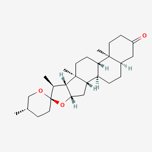 (1R,2S,4S,5'S,6R,7S,8R,9S,12S,13S,18R)-5',7,9,13-tetramethylspiro[5-oxapentacyclo[10.8.0.02,9.04,8.013,18]icosane-6,2'-oxane]-16-one