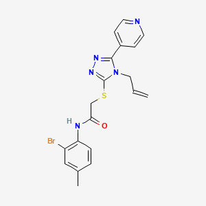 molecular formula C19H18BrN5OS B12150071 N-(2-bromo-4-methylphenyl)-2-{[4-(prop-2-en-1-yl)-5-(pyridin-4-yl)-4H-1,2,4-triazol-3-yl]sulfanyl}acetamide 
