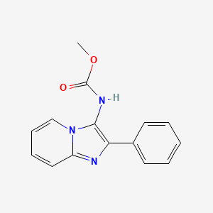 molecular formula C15H13N3O2 B1215008 N-(2-phenyl-3-imidazo[1,2-a]pyridinyl)carbamic acid methyl ester 