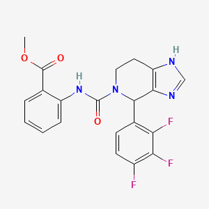 molecular formula C21H17F3N4O3 B12150118 methyl 2-({[4-(2,3,4-trifluorophenyl)-1,4,6,7-tetrahydro-5H-imidazo[4,5-c]pyridin-5-yl]carbonyl}amino)benzoate 