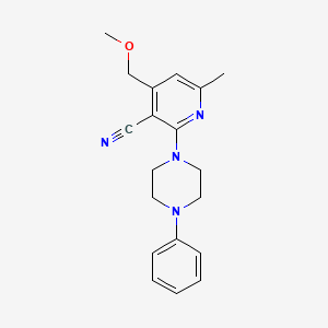 4-(Methoxymethyl)-6-methyl-2-(4-phenyl-1-piperazinyl)-3-pyridinecarbonitrile