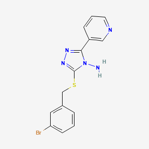 molecular formula C14H12BrN5S B12150215 3-(3-Bromo-benzylsulfanyl)-5-pyridin-3-yl-[1,2,4]triazol-4-ylamine CAS No. 675130-96-8