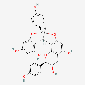 molecular formula C30H24O9 B1215029 Mahuannin D 