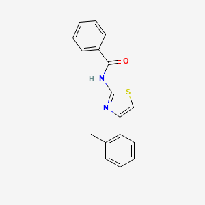 molecular formula C18H17ClN2OS B1215049 N-(4-(2,4-dimethylphenyl)thiazol-2-yl)benzamide hydrochloride CAS No. 313553-47-8