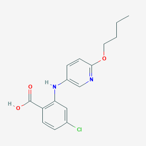 2-[(6-Butoxypyridin-3-yl)amino]-4-chlorobenzoic acid