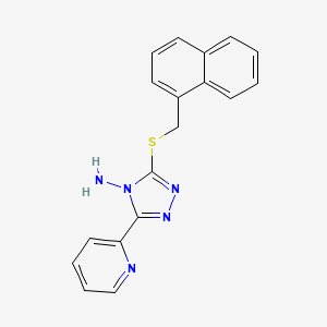 molecular formula C18H15N5S B12150545 3-(Naphthylmethylthio)-5-(2-pyridyl)-1,2,4-triazole-4-ylamine 