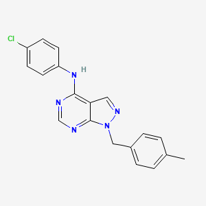 molecular formula C19H16ClN5 B12150594 N-(4-chlorophenyl)-1-(4-methylbenzyl)-1H-pyrazolo[3,4-d]pyrimidin-4-amine 