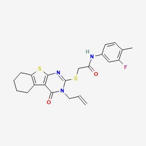 molecular formula C22H22FN3O2S2 B12150604 C22H22FN3O2S2 